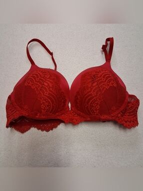 La SENZA Red Lace Push-Up Bra